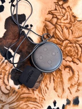 Amazon Black Smart Voice Speaker with Power Adapter